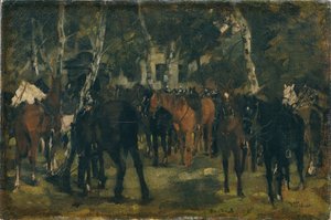 Cuirassiers desmontados de Wilhelm Trübner