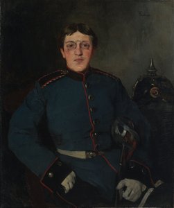 Retrato do voluntário de dragões por um ano Max Höpfner de Wilhelm Trübner