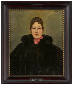 Retrato de uma dama desconhecida de Wilhelm Trübner