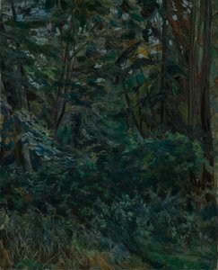 Interior de floresta de Wilhelm Trübner