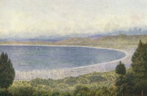 Table Bay a partir do Kloof Nek (litografia a cores) de Wilhelm Westhofen