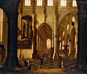 Interior da Igreja (óleo sobre tela)