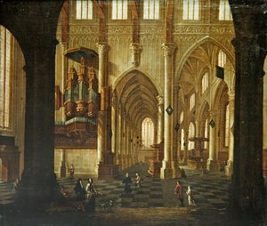 Igreja Interior, c.1660 (óleo sobre tela)