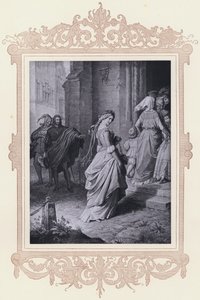 Gretchen, indo à igreja (litho) de Wilhelm von (after) Kaulbach