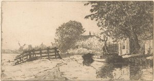 Casa à beira-mar no distrito de Binckhorst, em Haia de Willem Adrianus Grondhout (signed by artist)
