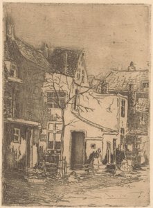 Casas em Rijswijk de Willem Adrianus Grondhout (signed by artist)