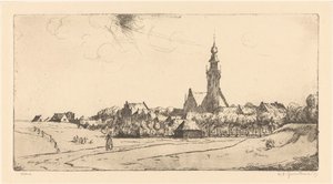 Veere (título original sobre o objecto) de Willem Adrianus Grondhout (signed by artist)