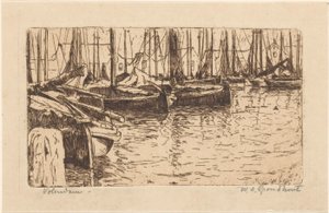 Volendam (título original no objeto) de Willem Adrianus Grondhout (signed by artist)