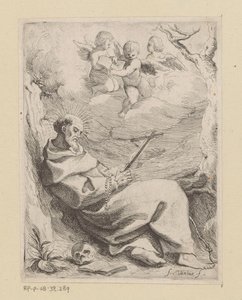 São Francisco de Assis com crucifixo de Willem Basse (attributed to)
