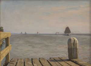 Cais em Enkhuizen. 1918 de Willem Bastiaan Tholen