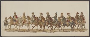 Procissão delft de 1862, quarto grupo
Fourth Lustrum of the Royal Academy at Delft - Ao. 1862 - Desfile com fantasia (título da série sobre o objecto)