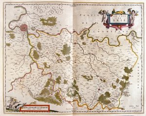 Cantão de Brie, em "Theatrum Orbis Terrarum, sive Atlas Novus" de Willem Blaeu, Amesterdão de Willem Blaeu