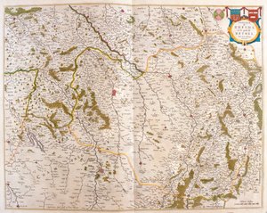 Champagne - Cambresis - Picardie- Normandie e Bretagne, em "Theatrum Orbis Terrarum, sive Atlas Novus" de Willem Blaeu, Amesterdão de Willem Blaeu