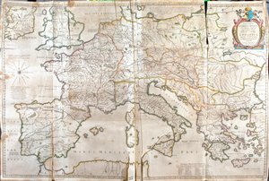 Europa e Ásia Ocidental, em "Theatrum Orbis Terrarum, sive Atlas Novus" de Willem Blaeu, Amesterdão de Willem Blaeu