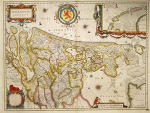 Holanda do Theatrum Orbis Terrarum de Willem Bleau, Amsterdam de Willem Blaeu