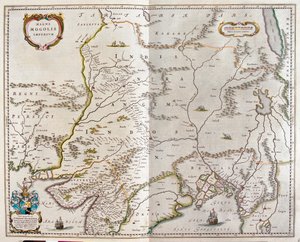 do Irão ao Tibete e do norte da Índia à Birmânia, no "Theatrum Orbis Terrarum, sive Atlas Novus" de Willem Blaeu, Amesterdão de Willem Blaeu