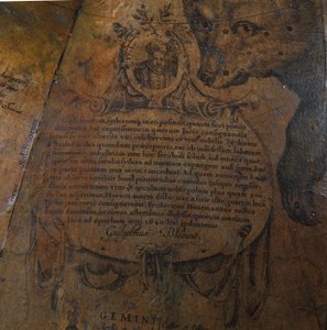 Grande par de globos de biblioteca, o terrestre 1645-48, o celestial após c.1630 de Willem Blaeu