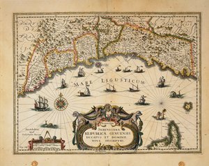 Mapa do Ducado de Monferrato, por Willem Blaeu Engraving da Regionum Italiae de Willem Blaeu