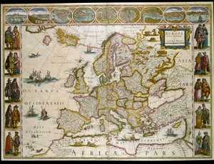 Mapa da Europa. (gravura