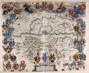 Mapa da Alemanha, c.1644-1645 de Willem Blaeu