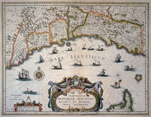 Mapa da República de Génova, Itália