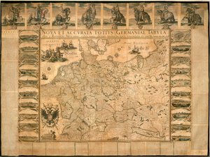 Nova e Precisa Ilustração da Alemanha em sua Entidade por Willem Janszoon Blaeu, chapa de cobre, impressa em Amsterdã de Willem Blaeu