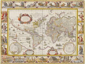 Nova totius terrarum orbis geographica ac hydrographica tabula de Willem Blaeu