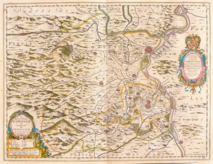 Orange e Avignon, em "Theatrum Orbis Terrarum, sive Atlas Novus" de Willem Blaeu, Amesterdão de Willem Blaeu