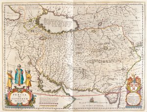 Império Persa, em "Theatrum Orbis Terrarum, sive Atlas Novus" de Willem Blaeu, Amesterdão de Willem Blaeu