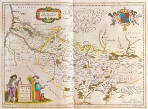 Piccardia, em "Theatrum Orbis Terrarum, sive Atlas Novus" de Willem Blaeu, Amesterdão de Willem Blaeu