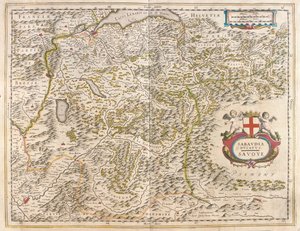 Savoie, Genebra e o lago Leman, Grenoble, em "Theatrum Orbis Terrarum, sive Atlas Novus" de Willem Blaeu, Amesterdão de Willem Blaeu