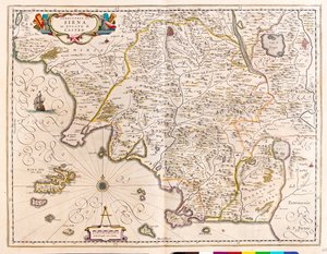 Siena, Lácio, Itália, em "Theatrum Orbis Terrarum, sive Atlas Novus" de Willem Blaeu, Amesterdão de Willem Blaeu
