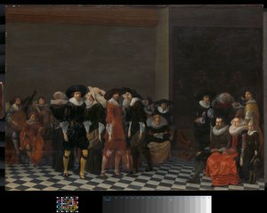 Uma festa de casamento, c.1625 (óleo sobre painel)