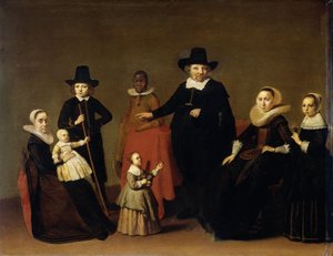 Grupo familiar com um servo negro, c. 1631-33 (óleo no painel)