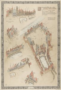 Mapa da Holanda Antiga, 1895
O famoso Marckt ende Graft / Oudt-Hollandt genaemt / met alle syn Straten / Huysen (...) gemaeckt ter eer van allen Liefhebberen der Oude Konste (...). (título sobre o objecto) de Willem Corneliszoon