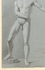 Nu masculino em pé, visto de frente (3º prémio 1810) de Willem Grebner