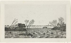Ruptura do dique em Dreumel, 1855