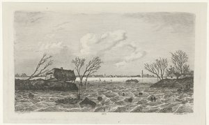Quebra de dique perto de Dreumel, 1855