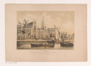 Keizersgracht com a Igreja de Nossa Senhora em Amsterdão