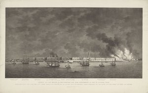 Vista da Marca e Tiro da Cidade de Antuérpia em 27 de outubro de 1830, sob o comando de Z. Exc.e Luit.t Gener.l Baron D.H. chassis; com a posição do Esquadrão Z.M. sob o comando do Capitão do Mar, Jonkh.r J.E. Lewe van Aduard (título em obj