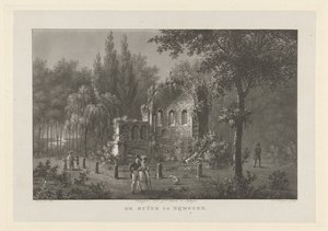 Capela de São Martinho (Valkhof) em Nijmegen As ruínas de Nijmegen (título no objeto)