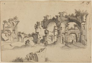 As Termas de Caracalla, Roma de Willem II Nieuwlandt
