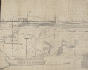 A frota holandesa em Copenhagen Red 1658 de Willem I van de Velde