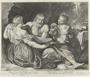 Ló e Suas Filhas de Willem Isaacsz Swanenburg