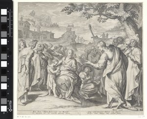 Cristo abençoa as crianças de Willem Isaacsz. van Swanenburg