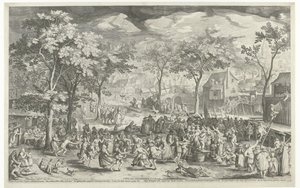 Feira da cidade, aprox. 1610 de Willem Isaacsz. van Swanenburg
