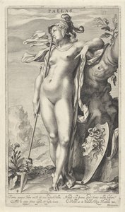 Minerva por uma árvore Pallas (título no objeto) Julgamento de Paris (título da série)