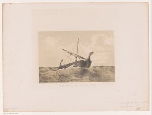 Navio, século IX Navio do século IX (título no objeto) de Willem Jacob Hofdijk