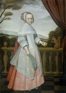 Retrato de Elisabeth van Oosten (1660-1714), como uma criança de Willem Jansz. Ploy (attributed to)