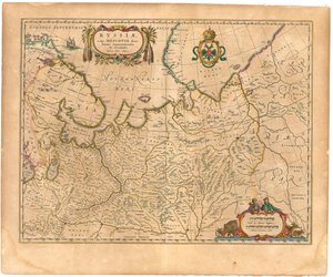 Mapa da Rússia a partir de: Velho Mundo ..., 1645
